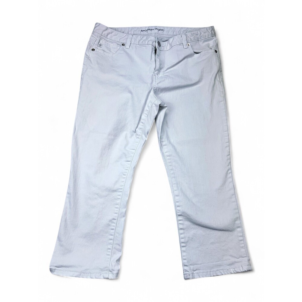Michael Kors‎ White Cropped Capri Jeans Size 8
